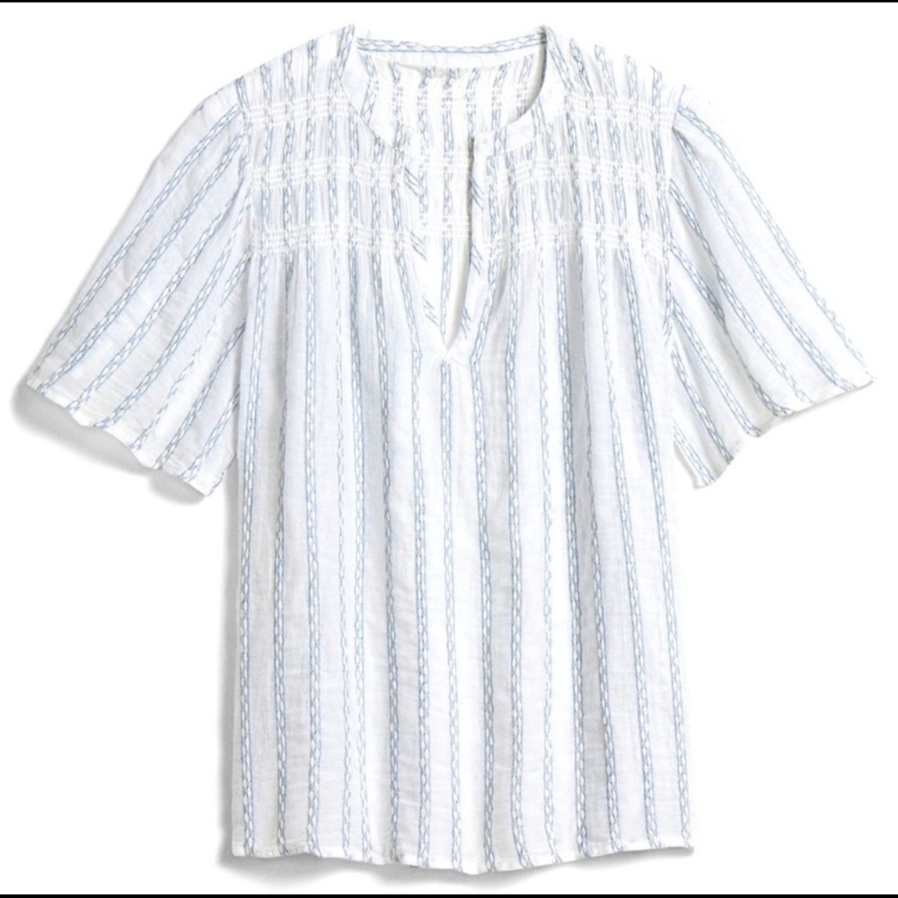 Smocked Flutter Sleeve T-Shirt - Picture 3 of 14